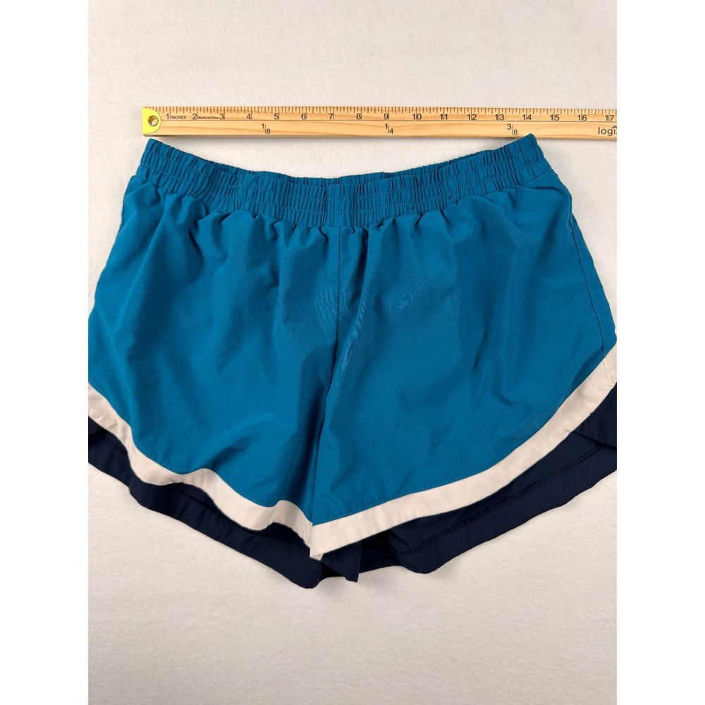 Xersion Womens Teal Colorblock Mid Rise Running Shorts Size Large Athletic Gym - Picture 6 of 8